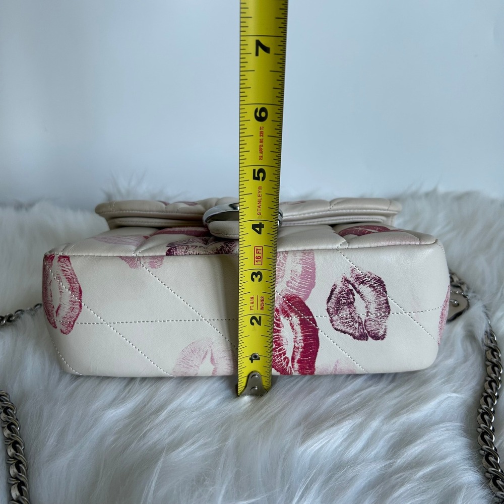 Coach Tabby 20 Chalk White Quilted Nappa Leather Lip Print Shoulder Bag CR114 - Picture 12 of 12